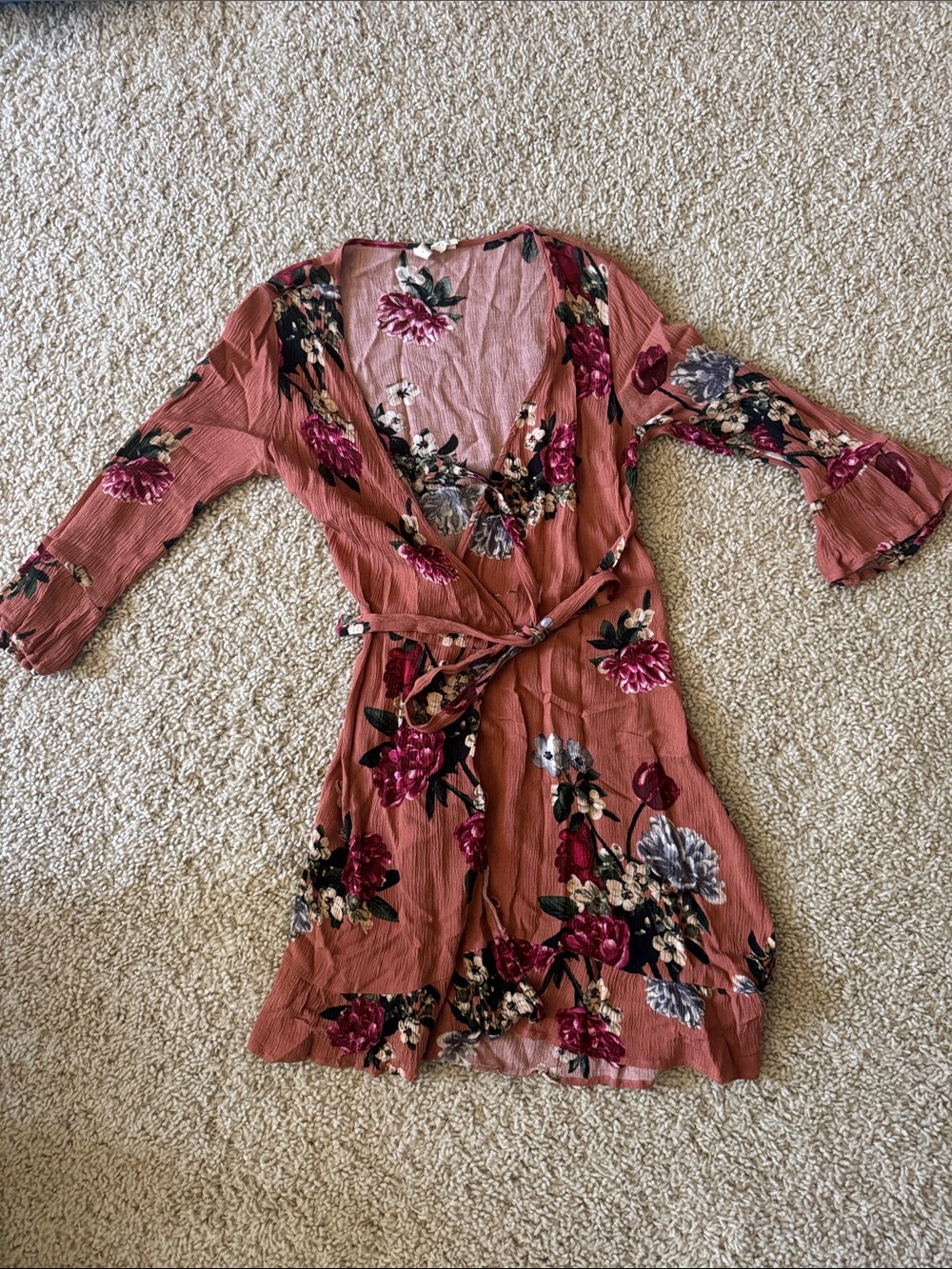 Sky and Sparrow Floral Wrap Dress